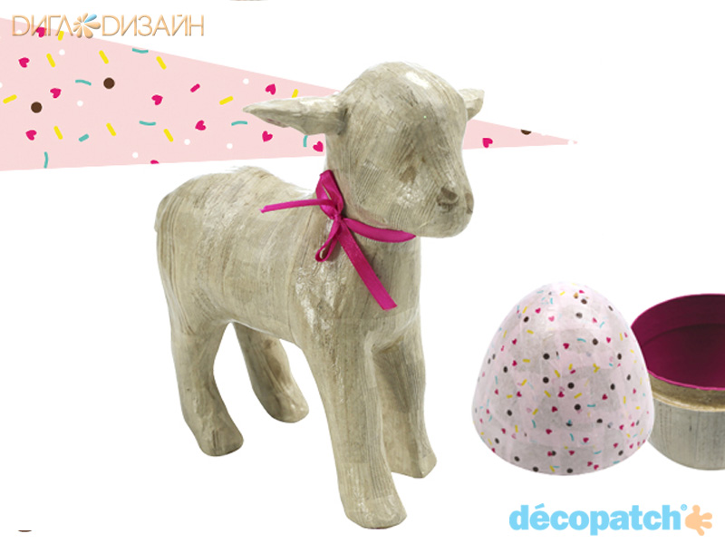 Маленький ягненок к Пасхе от Decopatch