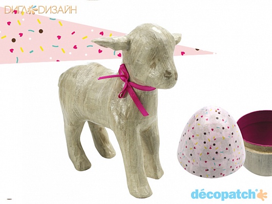 Маленький ягненок к Пасхе от Decopatch, итоговая работа Маленький ягненок к Пасхе от Decopatch, итоговая работа